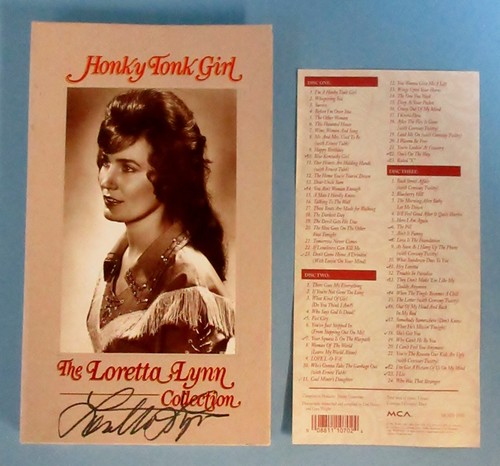 Autographed Honky Tonk Girl The Loretta Lynn Collection Boxed 3 CD Set / Used - Picture 3 of 8