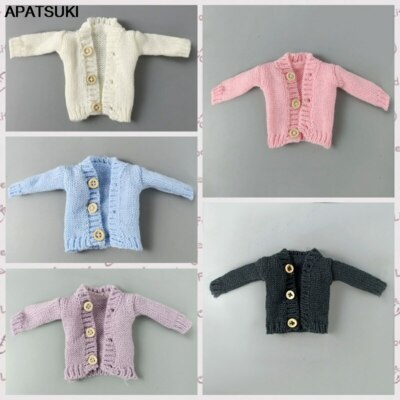 5pcs/lot Fashion Knitted Coat Sweater For 11.5'' Doll 1/6 Clothes Outfits Top Toy