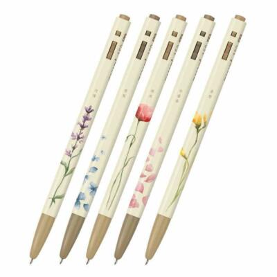 Monami Ballpoint Pen Gift Set of 5 (0.5mm) - Black / 153 Flower Edition