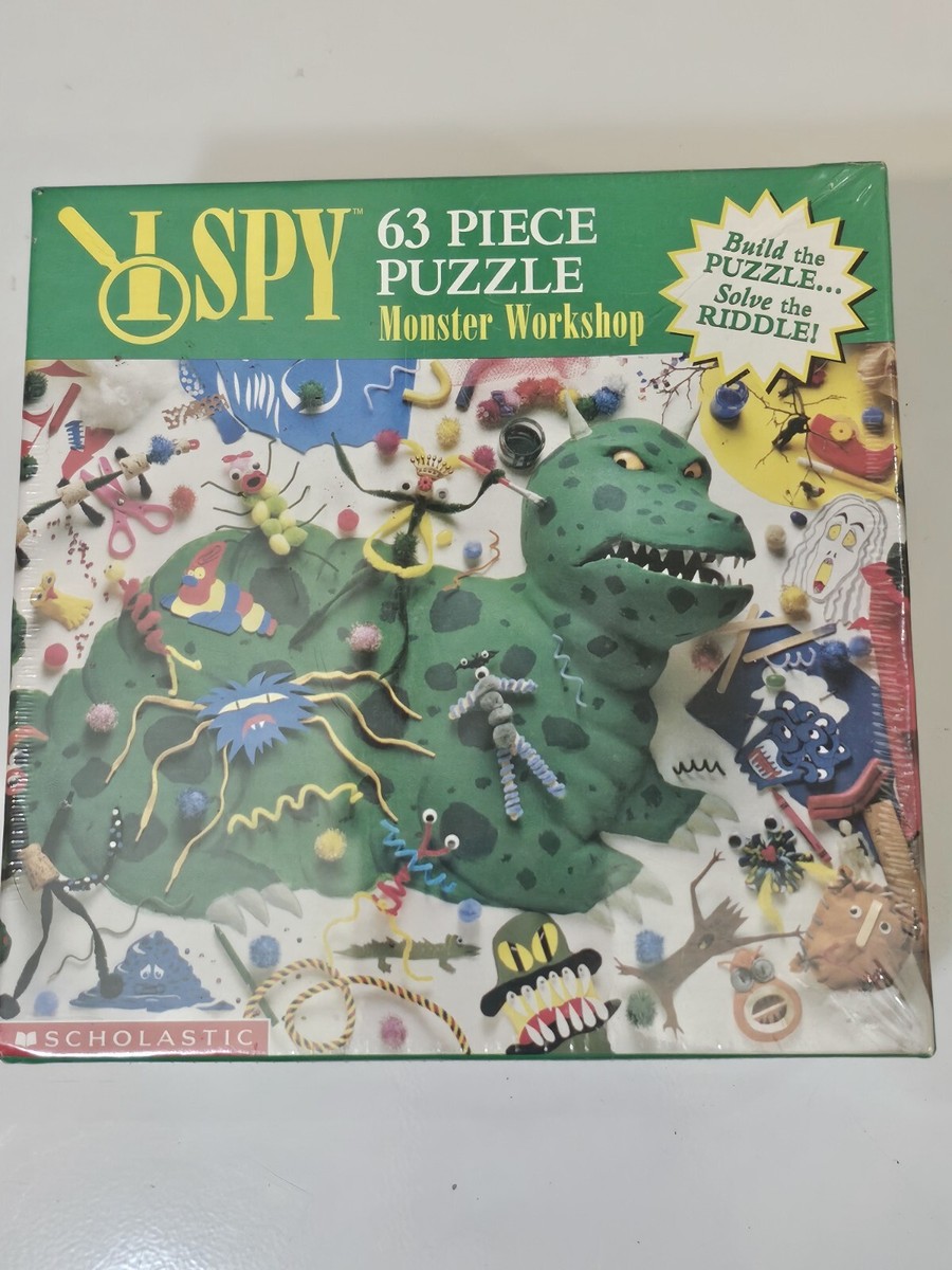 I Spy Puzzle Monster Workshop Briarpatch Scholastic 63 Piece Brand