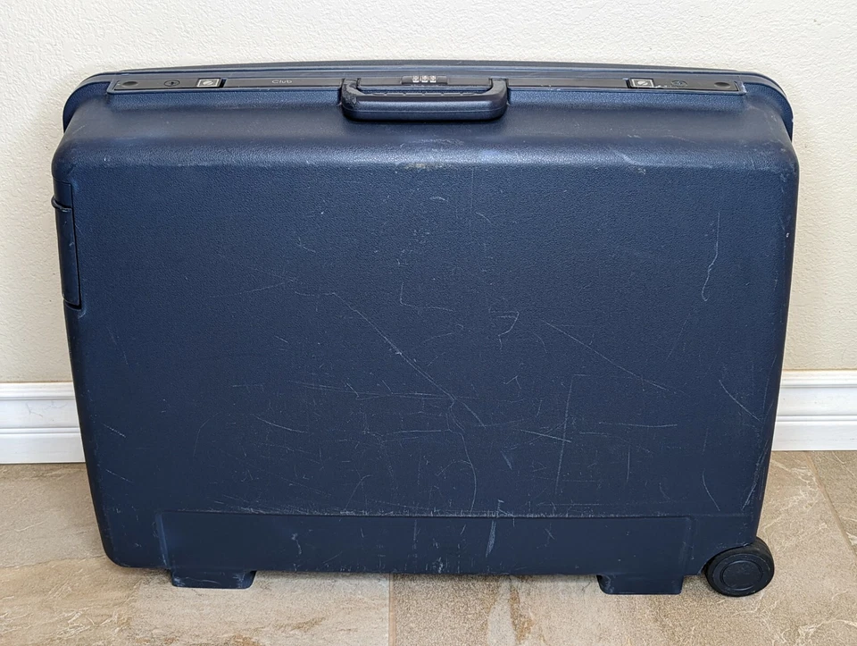 Maleta de equipaje con ruedas azul rígido Delsey Club de colección 26x20x9 Foto 2 de 4