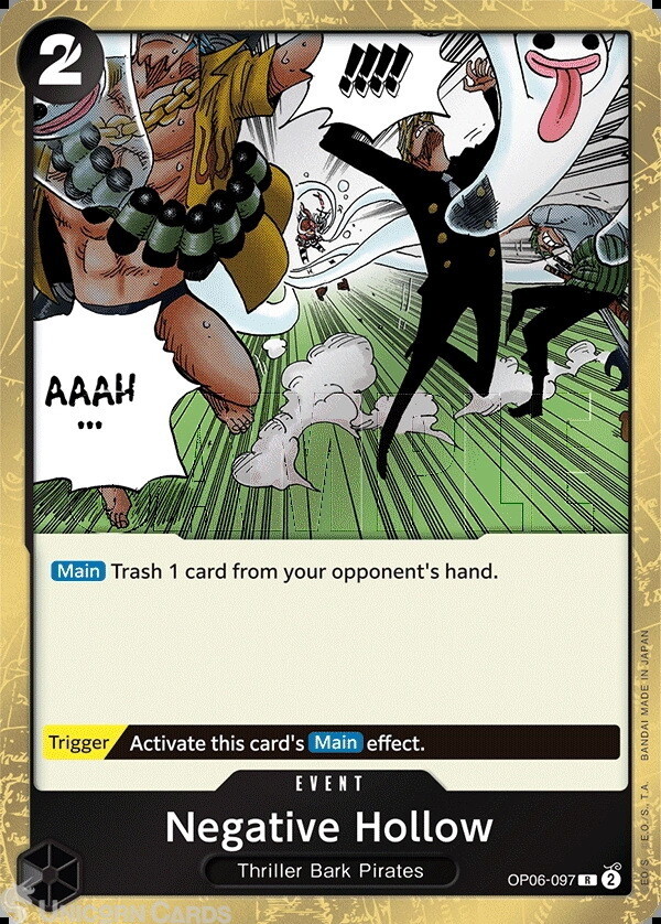 OP06-097 Negative Hollow : Rare One Piece English TCG Card : OP06: Wings Of The
