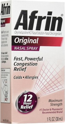 Afrin Original Maximum Strength Nasal Congestion Relief Cold  Allergy 30 ML