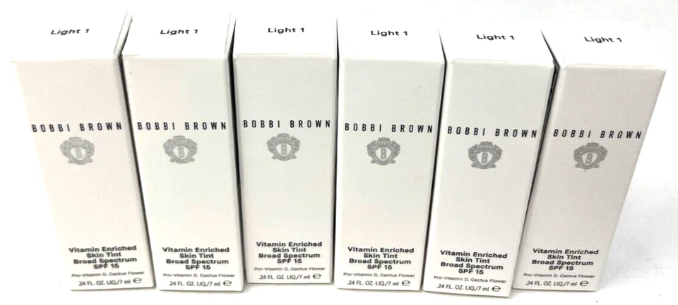 (6) Bobbi Brown Vitamin Enriched Skin Tint New In Packaging 0.24 fl oz Light 1 - Image 2 of 3