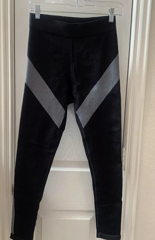 fabletics thicker high rise ribbed seamless striped yoga leggings