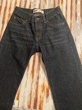 Levi  s 514 Boys Youth Jeans 27 X 27 14 Regular Kids Blue Distressed Dark 0183