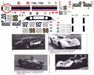 Fred Cady Decal #98 1965-66 McLaren Can-AM Nickey Chevrolet