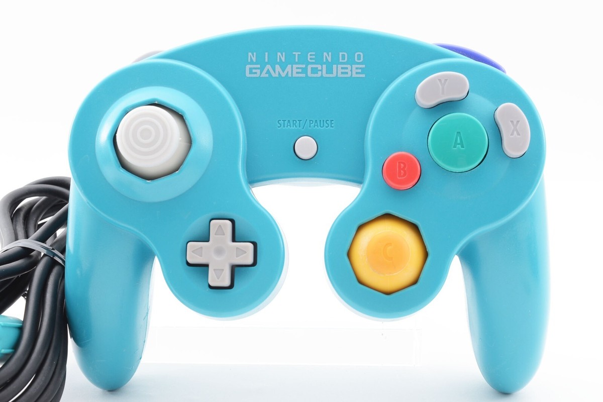 Nintendo ゲームキューブ コントローラー エメラルド 2個セット Lot 2 Nintendo GameCube GC Controller Emerald Blue Set Rare