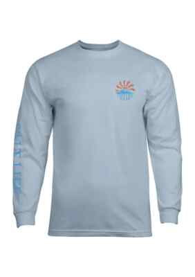 Salt Life Raising Sun Rays Long Sleeve T-Shirt Mens Size L Large Stone Blue NEW