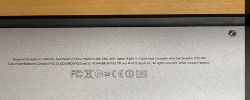 MacBook Air 13" Mid-2012 Core i5 1.8GHz 4GB 128GB SDD Catalina OS fully working - Picture 9 of 13