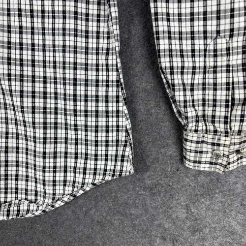 Wrangler Shirt Womens XL White Black Plaid Button Up Western Cowgirl - Picture 6 of 16