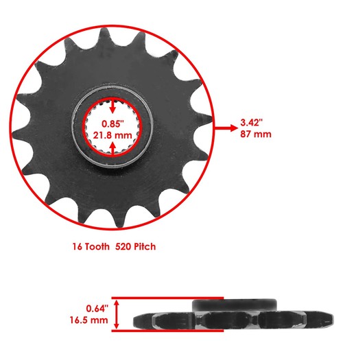 Blue O-Ring Drive Chain & Sprockets Kit for Yamaha XJ600S SecaII1992-1998 - Picture 3 of 8