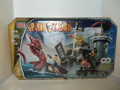 3618 MEGA BLOKS PRIVATEERS' LIGHTHOUSE PYRATES COLLECTION NIB SEALED 