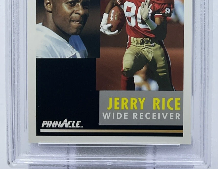 Jerry Rice PSA 7 — 1991 Pinnacle — «Разделение» 49ers, Raiders, GOAT - Изображение 3 из 4