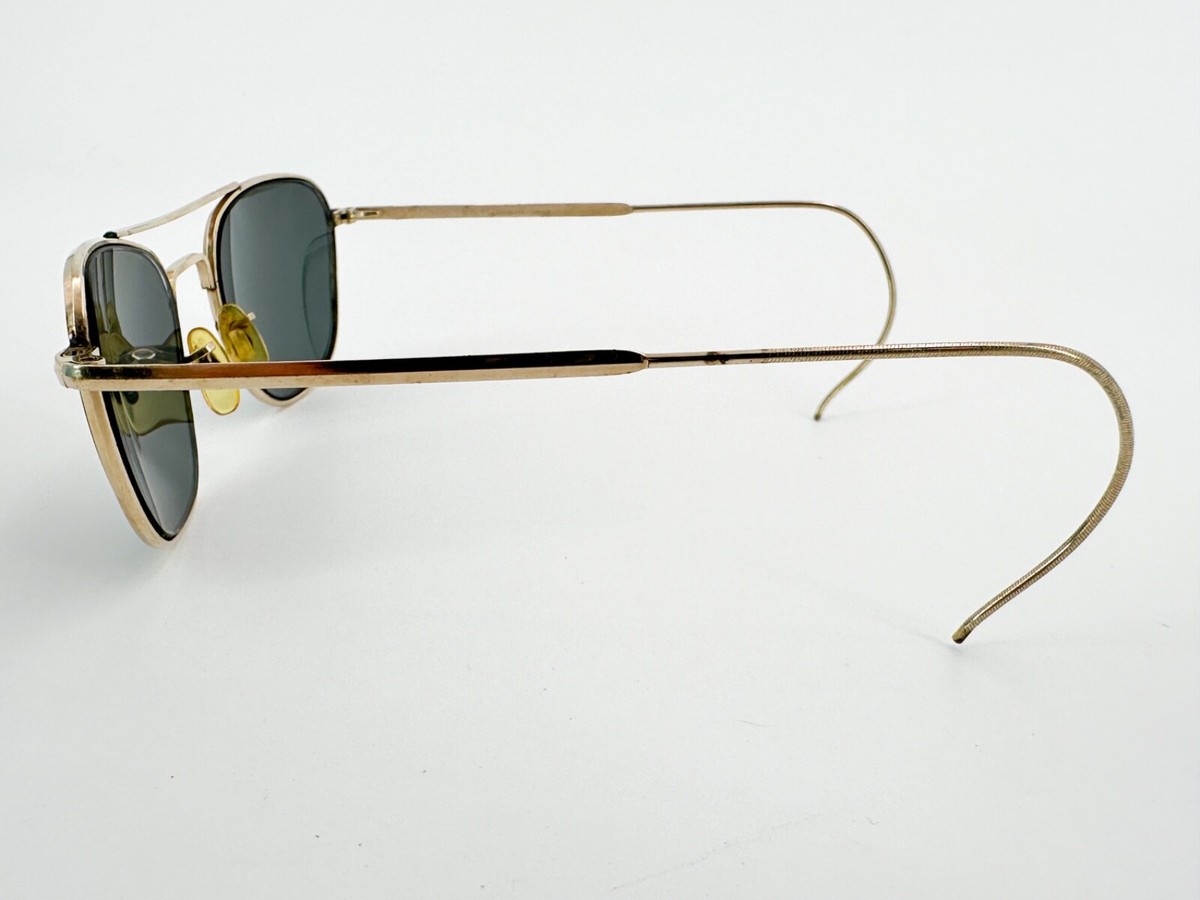 Vtg AO American Optical 12K GF Gold Aviator Sunglasses Vtg AO American Optical 12K GF Gold Aviator Sunglasses
