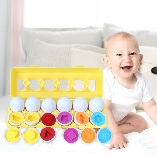 12 Pcs Geometrische Formpassungsspielzeuge Kinder Spielen Passende Eier - Bild 11 von 12