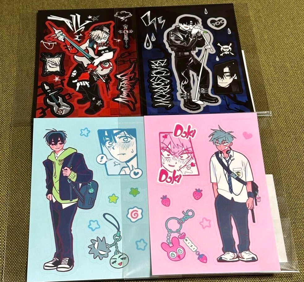 エイリアンステージ c105 コミケ　特典　イヴァン　タトゥーシール　IVAN Alien Stage Ivan Till Sticker 4 Of Set 104x150mm Rock Rare NEW