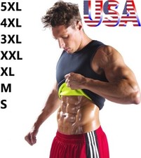 Men's Neoprene Sauna Thermo Sweat Body Shaper Waist Trainer Gym Slim Corset Vest