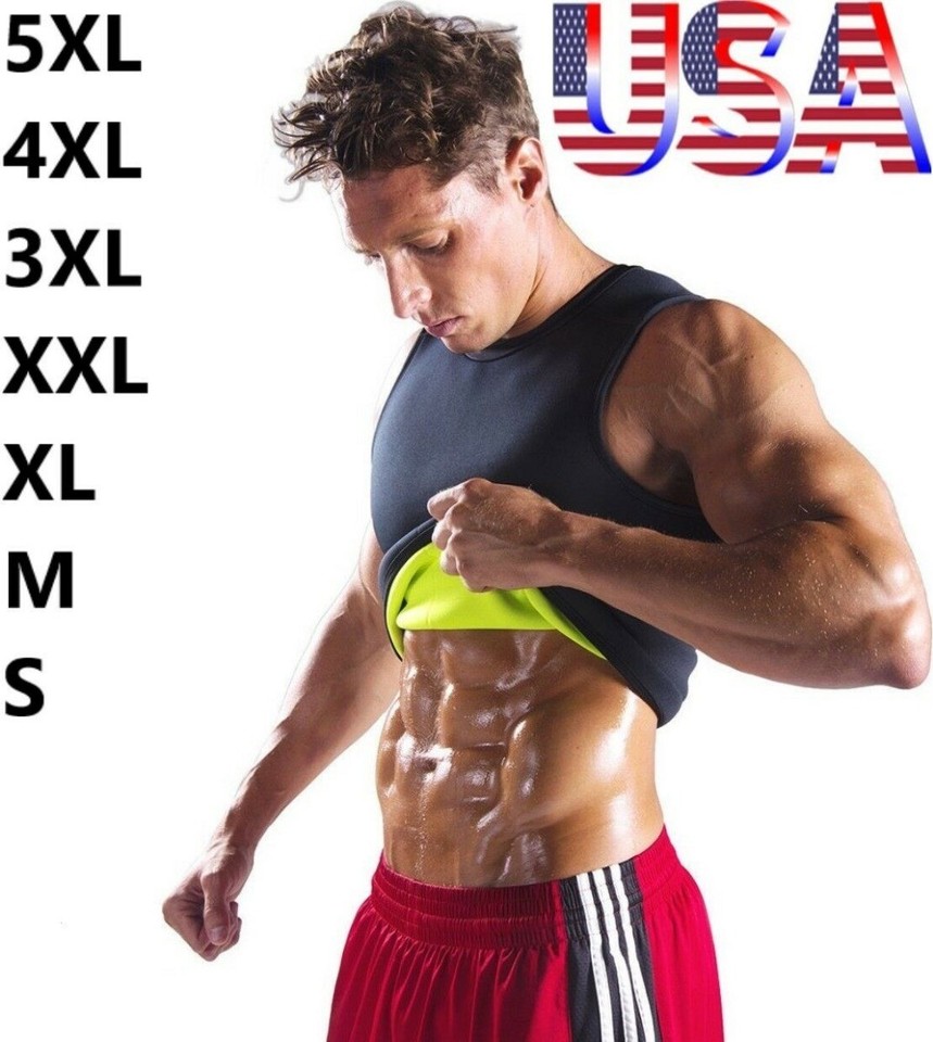 Chaleco corsé ajustado para gimnasio modelador corporal sudor térmico sauna neopreno para hombre