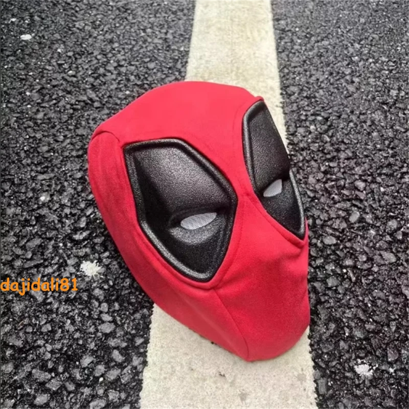 Deadpool & Wolverine 3 Cosplay Wade Wilson Red Mask Men Headgear Halloween Prop - Image 4 of 4