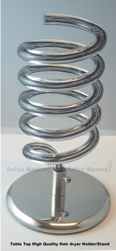 Spiral Hair Blow Dryer Table Top Stand Holder Barber Salon Spa Beauty Makeup - Picture 2 of 2