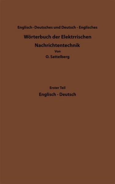 Dictionary Of Technological Terms Used In Electrical Communication / WöRterbuch-image
