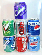 2004-2006 Mini Soda 237ml Can Lot of 7 Coke Pepsi 🍁 Canada Bilingual Open Tops