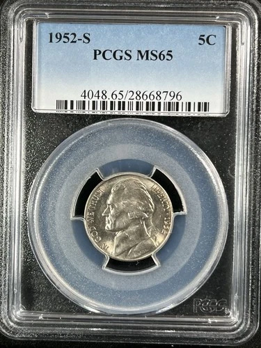 1952-S Jefferson Nickel — photo from another recent sale