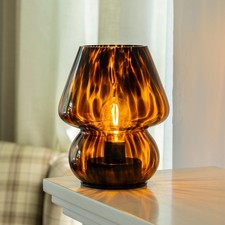 Battery Operated Mushroom Lamp - Vintage Small Table Lamp with Timer,...