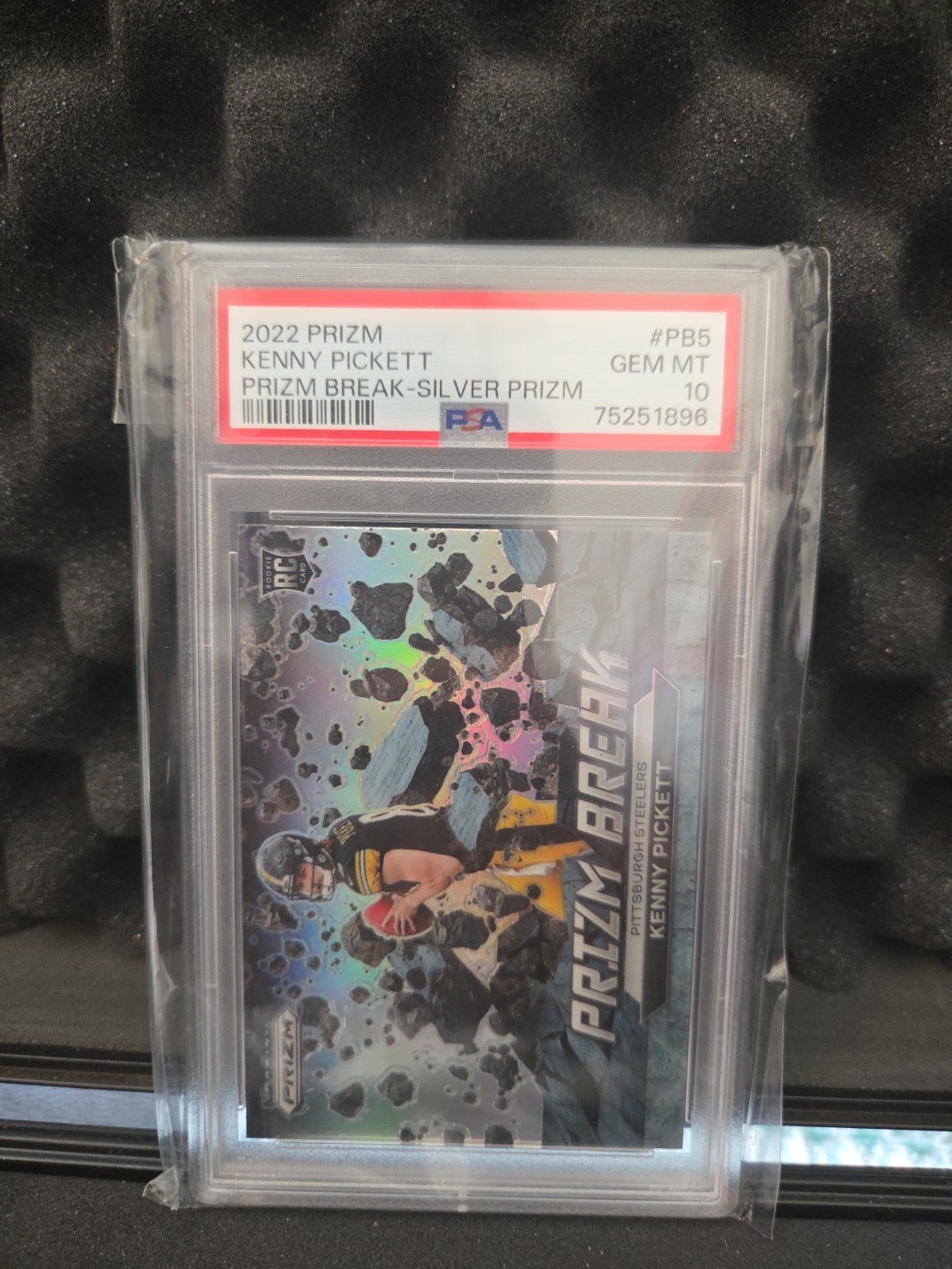 2022 PANINI PRIZM BREAK #PB5 KENNY PICKETT PRIZM BREAK-SILVER PRIZM PSA 10 GEM