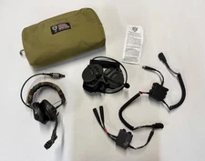Lot of TCI Tactical Command Liberator II & Liberator III Headset w/ Dual PTTs
