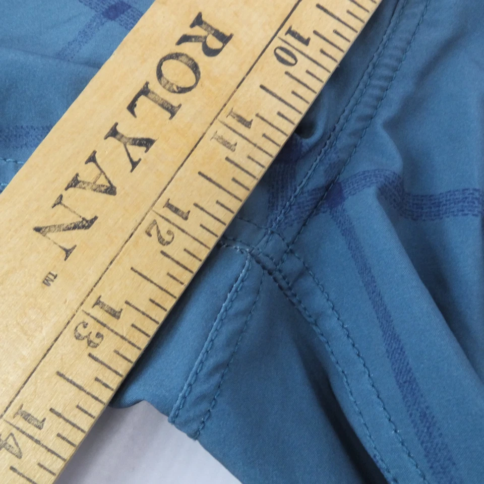 Volcom Surf & Turf Hybrid Shorts Mens 32 Blue Check Frickin V4S Stretch Casual - Image 4 of 4