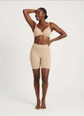 Jockey Shapewear Shorts XXL Essentials Tummy Smoothing Mid Waist Mid Thigh New