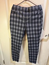 Nine West Women's Plaid Trousers Straight Leg Casual Pants Size 10