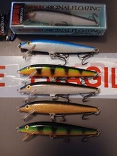 fishing lures joblot. rapala F-9 x 6. trout fishing lures. salmon, pike most new