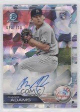 2019 Bowman Chrome Rookie Atomic Refractor 83/100 Chance Adams #CRA-CA Auto 0f21