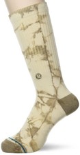 Stance NBA Logoman Dye Socks Natural Brown Cream Large Mens US 9-13 New