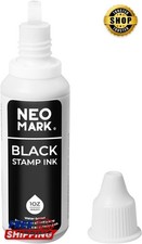 Stamp Ink, Quick-Drying Refill for Self-Inking Stamps, Black 1Oz