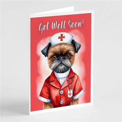 Carolines Treasures DAC8097GCA7P 5 x 7 in. Brussels Griffon Get Well Soon Gre...