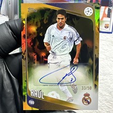 Topps UEFA 2025/26 Flagship Edition Raul FWD Real Madrid Gold Inferno #BA-R /50