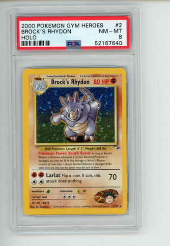 Brock's Rhydon (Unlimited) graded PSA 8 for sale on eBay