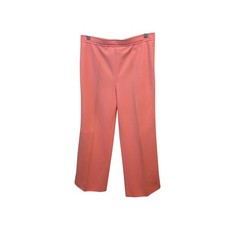 Vintage Givenchy Sport Coral Pink High Waist Wide Leg Trousers Pants Size 14