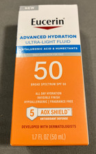 Eucerin Advanced Hydration Sunscreen Lotion SPF 50 - 5 fl oz Exp: 05/2026