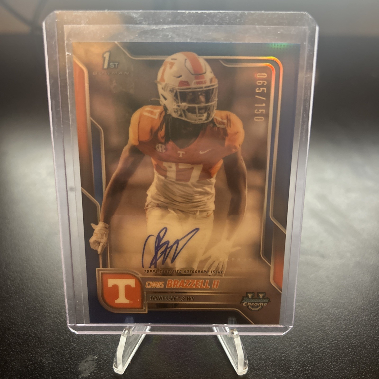 2025 Chrome U Chris Brazzell II 1st Bowman Refractor Auto Blue /150 BCA-CB