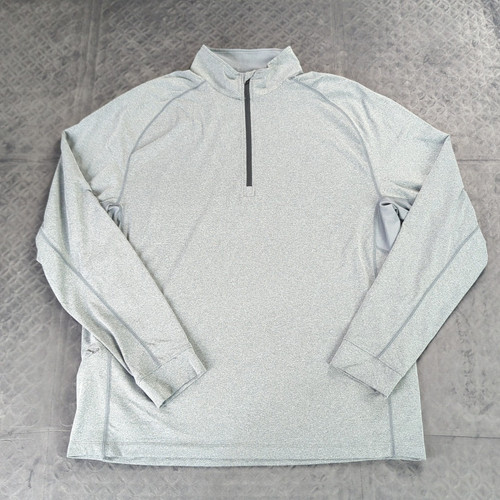 Levelwear Golf Sweatshirt 1/4 Zip Pullover Mock Neck grau langarm Herren Large - Bild 1 von 12