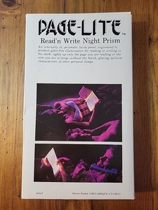 Page-Lite Read'n Write Night Prism Book Light Lucite Book Lamp - New Tested!