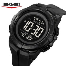 SKMEI Men Digital Watch Black LED Wristwatch Student Boy Alarm Electronic Watch