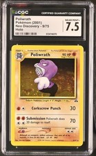 CGC 7.5 Poliwrath 9/75 Holo Rare Unlimited Neo Discovery Near Mint+ Pokemon Card on eBay