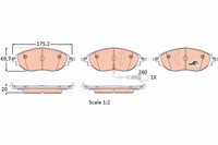 Bremsbelagsatz Scheibenbremse Cotec TRW GDB1918 FüR VW Seat Skoda 365 Passat B7