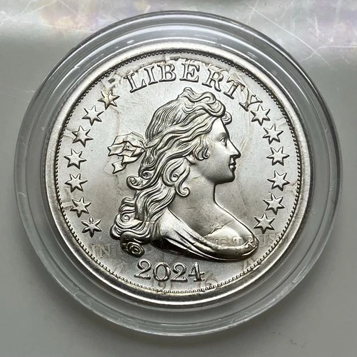 2024 Kennedy Overstrike Series 1804 Capped Bust Dollar Silver Round